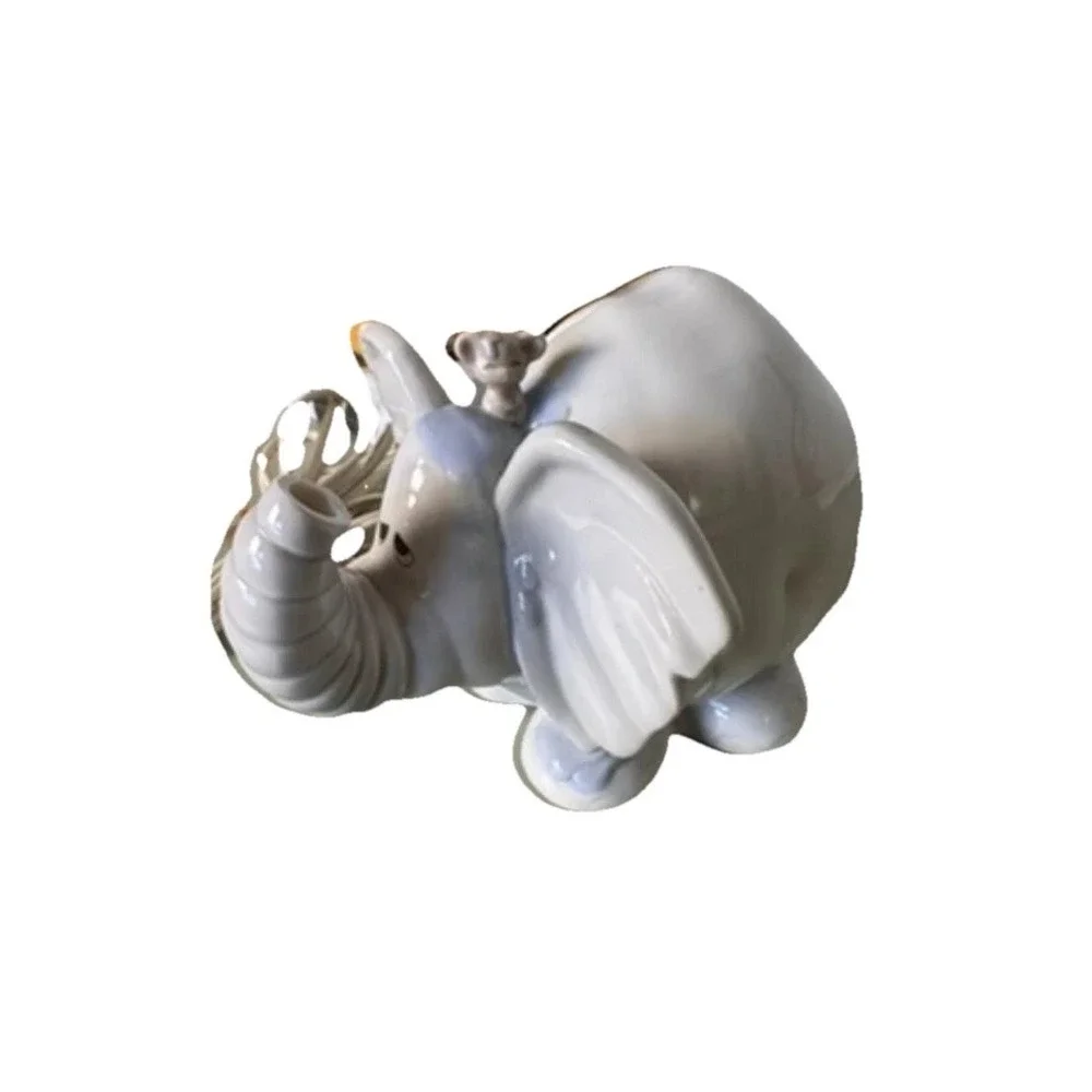 Enesco Ceramic Elephant Night Light Piggy Bank Corded Electric‎ Nursery Decor